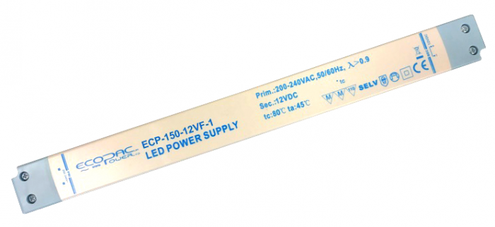 Ecopac ECP150-12VF-1 Slimline Constant Voltage LED Driver 150W 12V