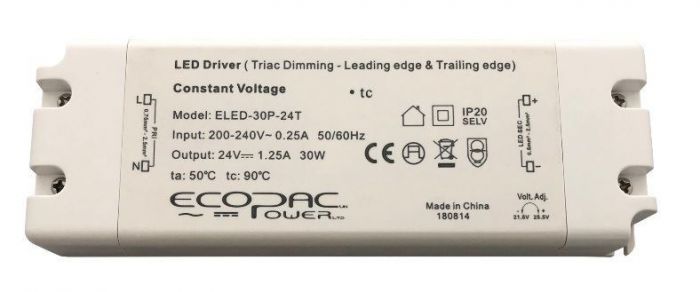 Ecopac Power ELED-30P-24T Triac Dimmable LED Driver 30W 24V