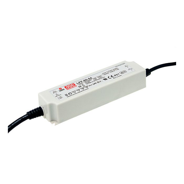 Mean Well LPF-60 Series LED Driver 60W 12V – 54V