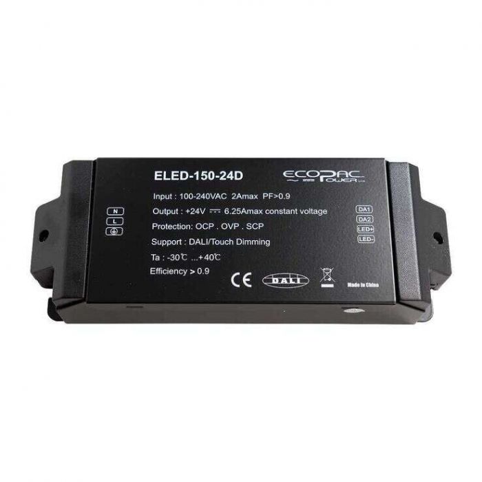 Ecopac Constant Voltage DALI Dimmable LED Driver ELED-150-24D 150 24V