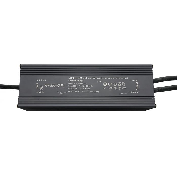 Ecopac Power ELED-150P-T Series Triac Dimmable LED Driver 150W 12-24V