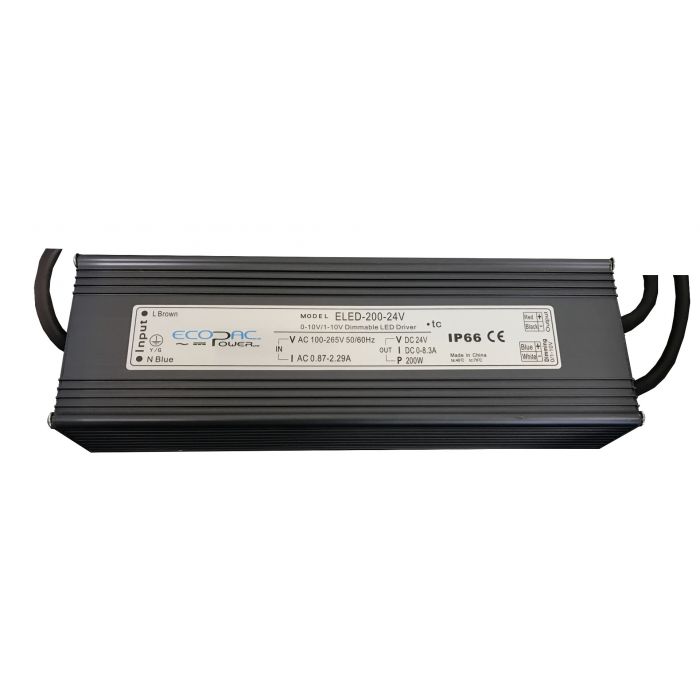 Ecopac Constant Voltage Dimmable ELED-200-V Series 200W 12-24V