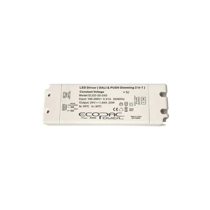 Ecopac ELED-25-24D Dali Dimmable Constant Voltage LED Driver 25W 24V