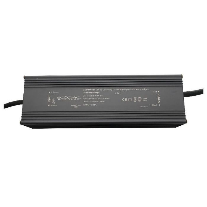 Ecopac Power ELED-360P-T Series Triac Dimmable LED Driver 360W 12-24V