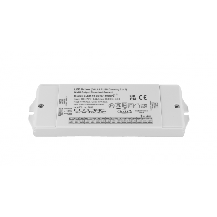 Ecopac ELED-40-C300/1400DP2 DALI 2 Dimmable LED Driver