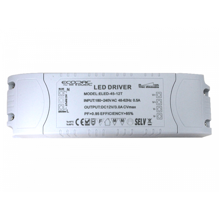Ecopac ELED-45-900T Constant Current LED Driver 45W-900mA
