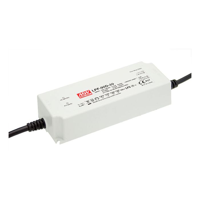 Mean Well DLPF-90D Series immable LED Driver 90W 15V – 54V